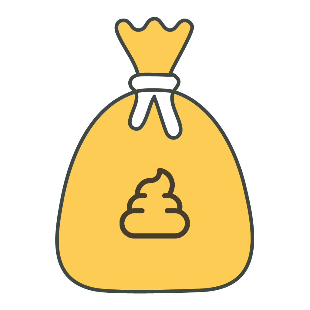 dog waste in a bag